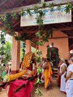 163rd Shri Chitrapur Rathotsava at Shirali - Day 3 (20 April 2024);  Bhajan Seva by Smt. Sangeeta Bhatkal, Tabla-N.G. Hegde, Tala-Sanskrit Nayak Magic Show program by Shankar Jaadugar. Palki Utsava, Deep Namaskar